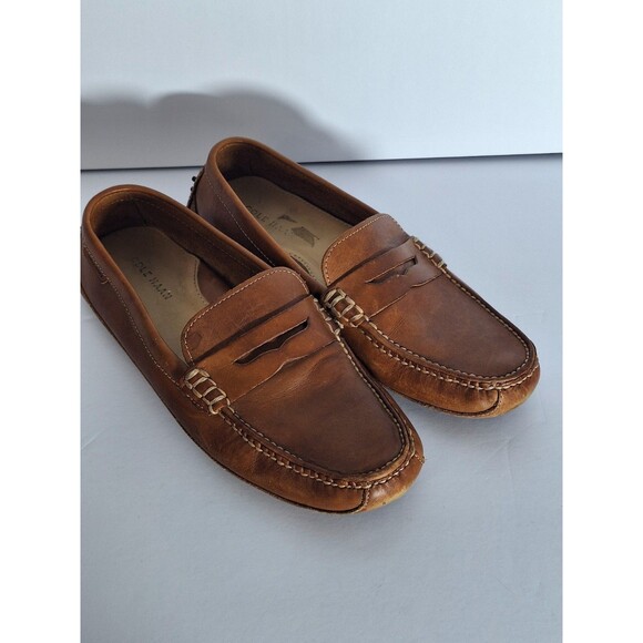 Cole Haan Grant Canoe Leather Penny Loafers Driving Shoes Men 10.5M Brown Casual - Picture 1 of 11